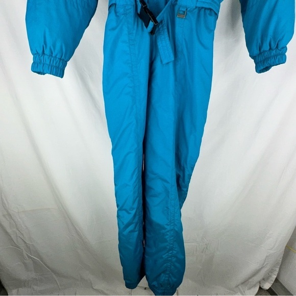 Vintage One Piece Ski Suit Snowsuit Blue, Women Size 10, Toasty Warm, CB Sports - Picture 3 of 13